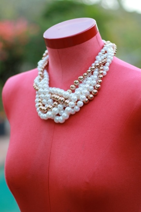 Braided pearl necklace $8