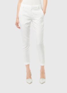 Tailored trouser skinny capri white